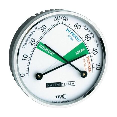 TFA Dostmann 45.2024 Termo-higrómetro Plateado de Interior