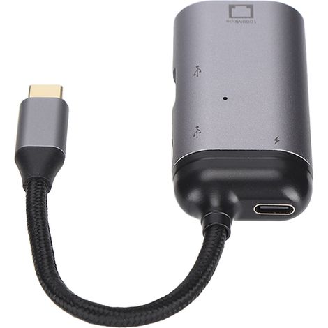 Adaptateur USB-C Triple Port RJ45, USB-A et Charge Rapide PD - Multifonctionnel (1/5)