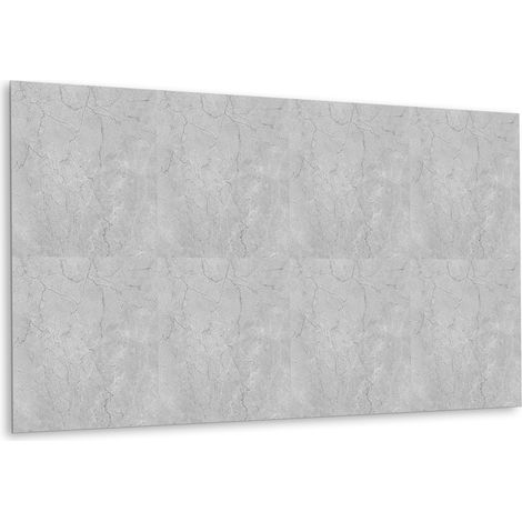 Panneau mural en vinyle autocollant - Lambris PVC - 100 cm x 50 cm - Béton fissuré (1/5)