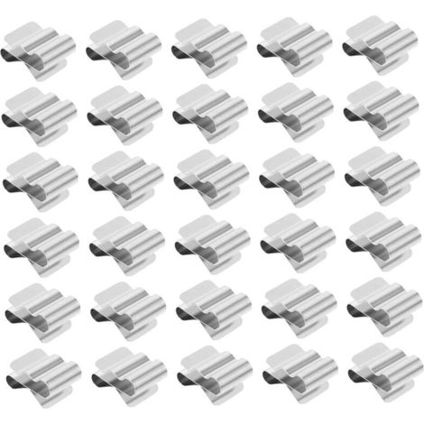 Set mit 30 Metallclips für Solarkabel, Edelstahl-Federclips zur Befestigung und zum Kabelmanagement an Photovoltaik-Modulrahmen, schnelle und einfache Montage