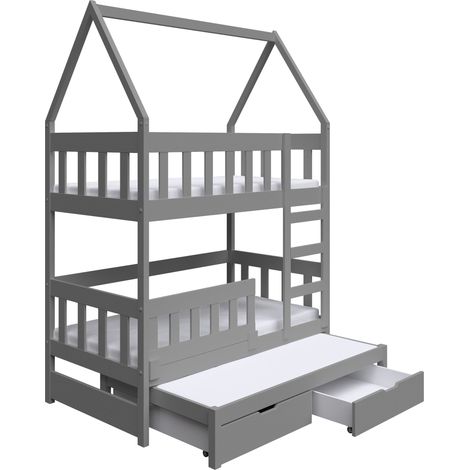 Selsey Vistena - Kinderbett mit Bettkasten, Grau, 75x180 cm (1/5)