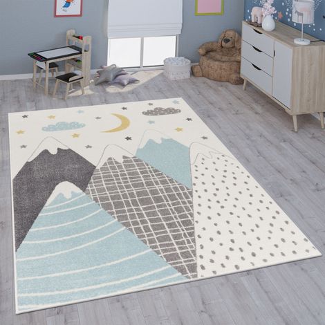 Paco Home Alfombra Infantil Habitación Infantil Niña Niño Varios Estampados Y Tamaños Azul, 240x340 cm