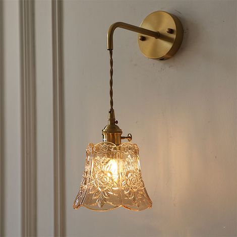 Applique chaude, lampe de chevet ambre, fil de suspension réglable de 1 m, avec lumière décorative 4WLED, veilleuse (1/5)