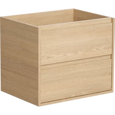 Mobile sotto lavabo sospeso 60 cm Placcatura rovere - MILIPAM (1/5)