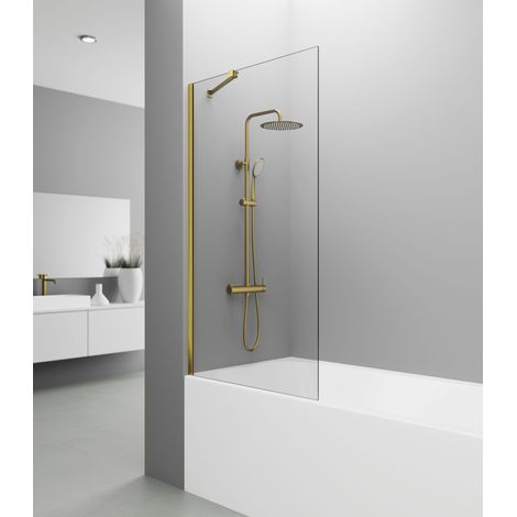Panel de Bañera Fijo Screen Oro Transparente 85 cm - GME (1/3)