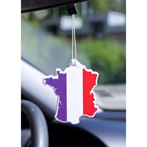 Lot de 3 Désodorisant la drapeau France pour la voiture dans différents odeurs Parfums (1/5)