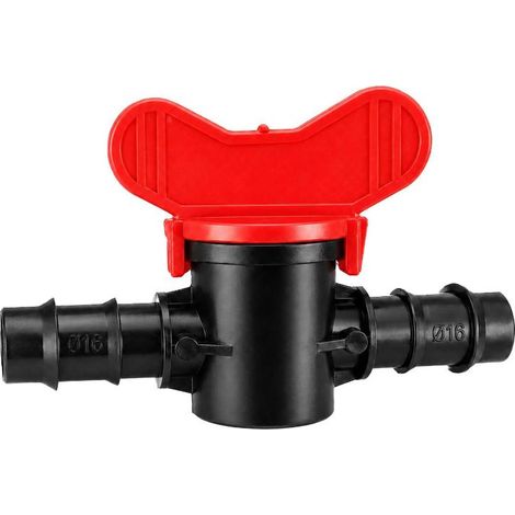 Mini Llave De Paso Para Tuberias Goteo Ø 16 mm. (Bolsa 25 Piezas) Riego Por Goteo, Microaspersión, Nebulización