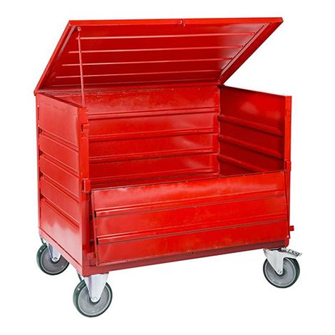 Cassa in acciaio con ruote e serratura - Carico mass. 1000 kg. - MANU9WA
