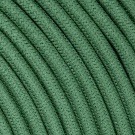 Fil Électrique Tissu Vert Tilleul 2x0,75mm² - Câble Électrique Textile de Qualité