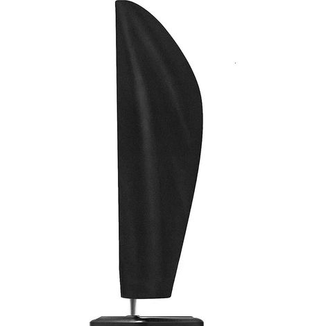 Housse protection parasol 205cm – Oxford étanche – noir – 57x48x25cm (1/5)