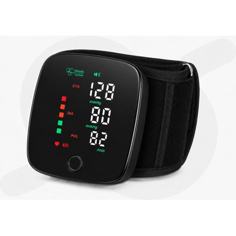 Misuratore Di Pressione Da Polso Digitale Automatico Con Display e Ricarica USB con Rilevazione Battito Cardiaco
