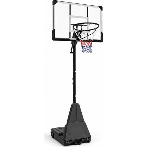 Verstellbarer Outdoor-Basketballkorb 2,45-3,1 m mit Rollen Default Title