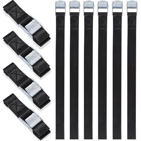 10 PCS 25mm x 50cm Sangle a Cliquet avec Boucle, Sangle Arrimage, Sangles D'Arrimage, Sangle de Serrage, Sangles Demenagement, pour Porte Velo, Moto, Bagage, Voiture (1/5)