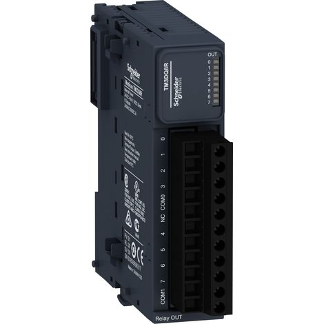 Modicon TM3, module 8 sorties TOR, relais 2A, à vis