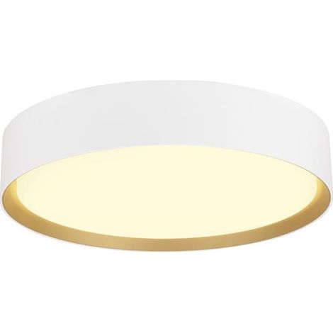 Plafonnier Decona Ø 30cm blanc avec or - 3000K/4000K - 1008919