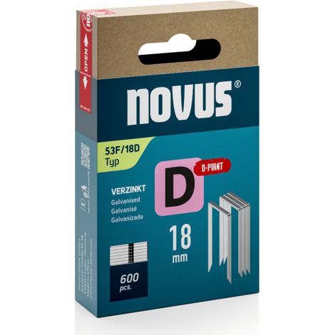 Novus Tools 042-0794 Flachdrahtklammern Typ 53F 600 St. Abmessungen (L x B) 18 mm x 11.3 mm (1/2)