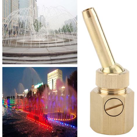 Boquilla de fuente recta universal ajustable de latón, cabezal rociador para fuente, rosca interna (DN15) (1/5)