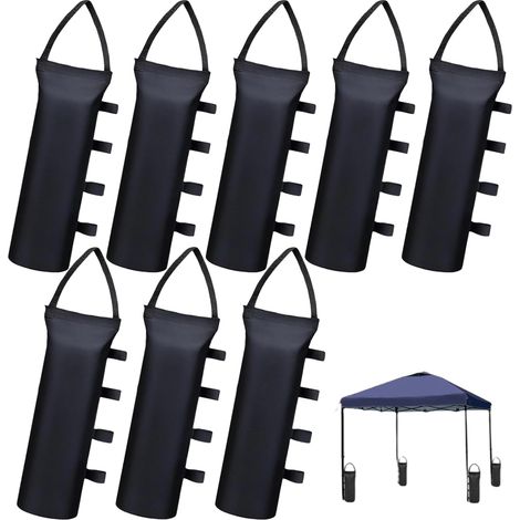 8 Sacs Lestage Tonnelle 40kg, Épaissi Oxford 800D Poids pour Barnum  4 Scratchs Fermes, 40kg Réglable. Se plie, se range Facilement Polyvalent : Tente, Parasol, Store