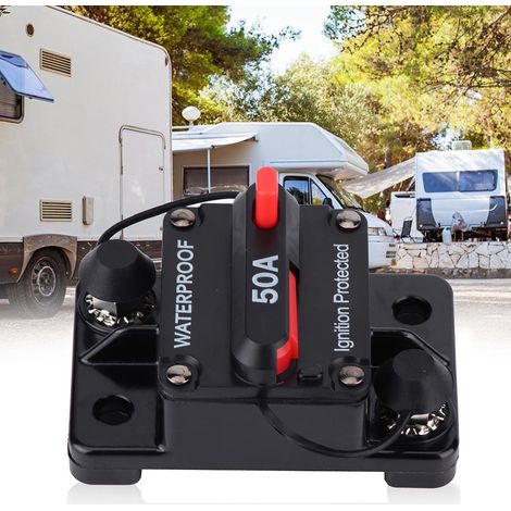 Interrupteur disjoncteur à réarmement manuel 48 V 50 A avec porte-fusible (accessoire pour camion, voiture ou bateau) (1/5)