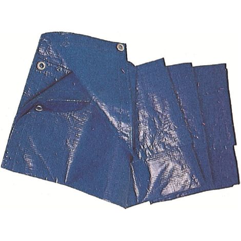 Idroweb – Bâche de protection étanche 1,5 x 2 m – Polyéthylène bleu – Œillets intégrés et bords renforcés – Pour chantiers humides