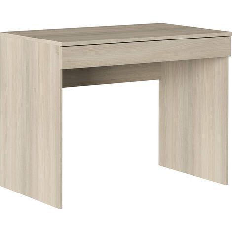 Bureau avec tiroir, Bois Composite, 100 x 55,5 x 76 cm, chêne (1/5)