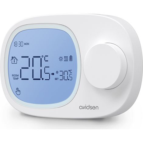 Kabelgebundenes programmierbares Thermostat für Heizkessel, Wärmepumpen und nicht umschaltbare Klimaanlagen – 103960 – Avidsen (1/5)