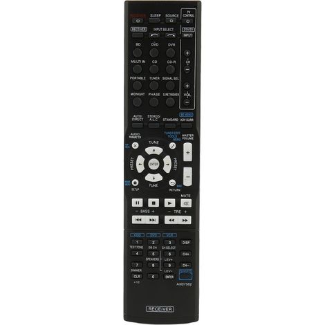 Télécommande de remplacement compatible avec les amplificateurs audio-vidéo Pioneer AXD7582, AXD7632, VSX 300, VSX420, VSX402K, VSX402S et VSX520. (1/5)