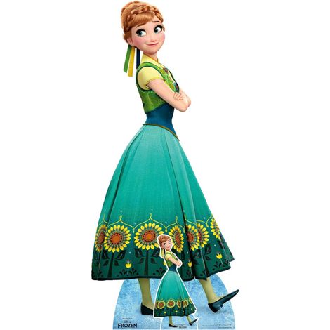 Figurine en carton Disney La Reine des neiges : Une fête givrée Anna Hauteur 168 CM (1/5)