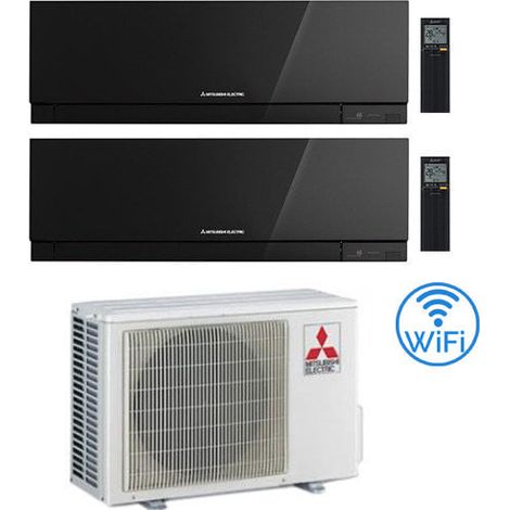 Klimaanlage Mitsubishi Kirigamine Zen Wifi Black Dual Split Inverter 9000 + 15000 BTU mit U.E. MXZ-2F53VF Klasse A+++/A++ NEU (1/5)