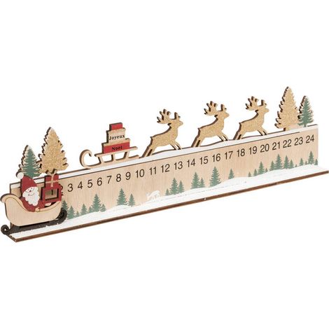 Calendario dell avvento righello rosso l40 - Atmosphera créateur d'intérieur