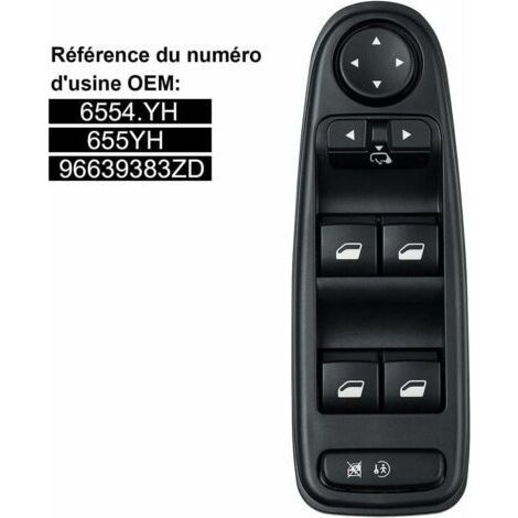 Commande Leve Vitre C4 Picasso 6554.YH Commutateur Interrupteur Bouton Lve Vitre Pour Citroen C4 Grand Picasso