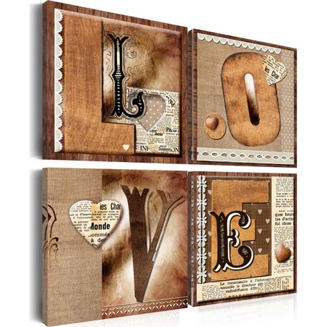 Tableau Imprimé "Livre de l'amour" 40 x 40 cm (1/2)