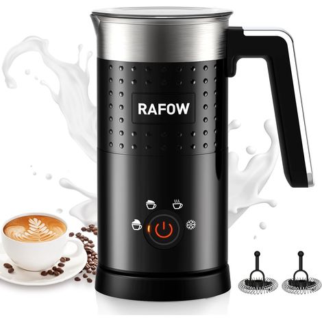 Mousseur à Lait Electrique 4 en 1 - Mousseurs à lait Automatiques Grande Capacité 300 ml Silencieux Pour mousse de Lait Chaude et Froide Chocolat Chaud Latte Cappuccino Macchiato (1/5)