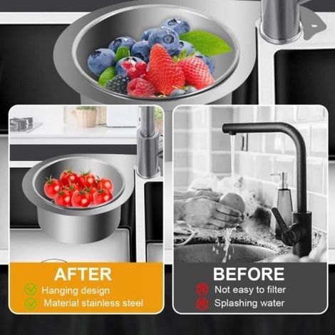 Panier Crépine Évier - Acier Inoxydable - Forme Cygne - Pour Filtration Déchets Cuisine - 1 Pièce (1/5)
