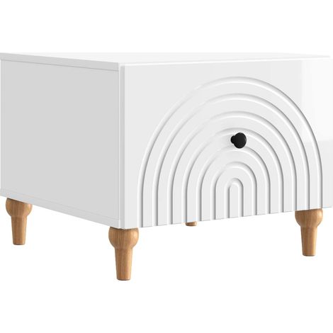 Couchtisch Hochglanz Weiß 49 x 50 x 40 cm Holzwerkstoff vidaXL