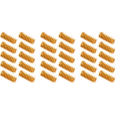 Ressorts de nivellement pour plateau chauffant d'imprimante 3D, compression jaune 8 x 20 mm, pour Creality Ender 2/3 Pro CR-10S PRO (30 pièces)()