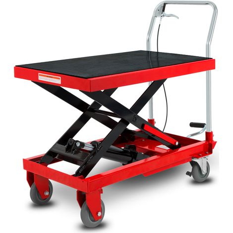 Eberth – Table élévatrice ciseaux 150kg acier 70,8x45cm – Hauteur max 700mm – Roues silencieuses pour transport sécurisé