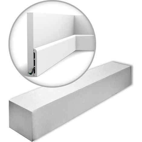 Orac Decor SX184-RAL9003-box AXXENT CASCADE 1 caja 20 piezas Zócalos 40 m