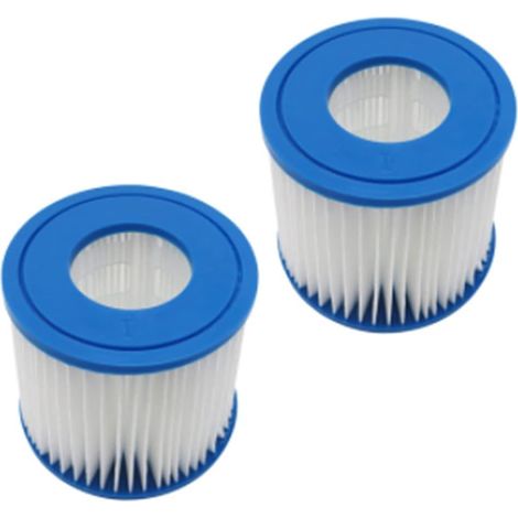 Pool Filter Cartridge Compatible with Bestway 58381 Filter Pump, for Lay-Z-Spa Miami Vegas Palm Springs Paris Hot Tub Filters, Pack of 2 Replacement Filter compatible with Flowclear Type I (1/5)