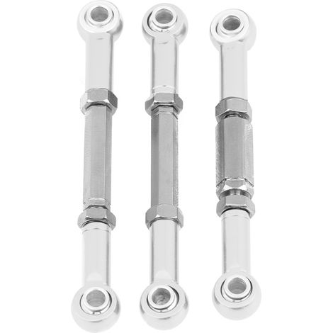 Biellettes de direction avant en alliage d'aluminium pour voiture RC FS 53633 / 51805 / 51806 1/10 (Argent) (1/5)