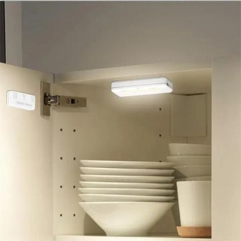 Lampe d'armoire LED à Pile avec Commande Magnétique 0,5W (Lot de (1/6)