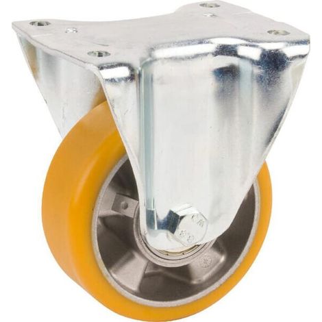 Rueda industrial fija en poliuretano: di谩metro125 x 50 mm placa de soporte: 137 x 105 mm. Capacidad: 500 kg Tente TENTE (1/3)