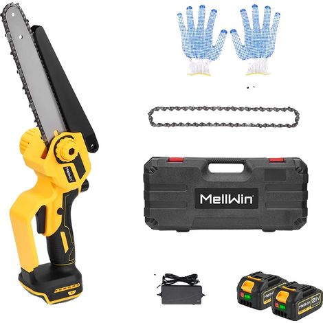 Scie d'élagage électrique, moteur sans balais, design sans fil, 2Batterie Boîte en plastique (1/2)