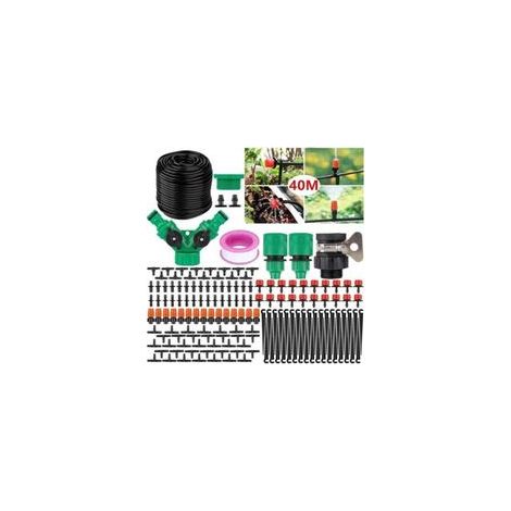 158-teiliges Mikro-Tropfbewässerungsset, Gartenbewässerungssystem, 40-m-Mikro-Tropfbewässerungssystem, DIY-Bewässerungsset für Garten, Rasen, Pflanzen, Landschaft, Gemüsegarten – Crezuo (1/4)