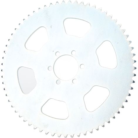 Pignon de chaîne 65 dents en acier au carbone, 6 trous, alésage 37 mm, pour karting et mini-moto. (1/5)