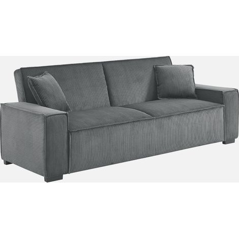 Sofá cama de pana, 3 plazas (1/5)