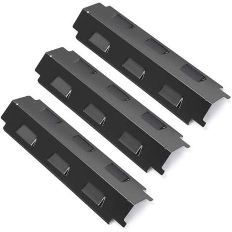 Pair Plaque chauffante universelle de rechange de 37 cm pour barbecue Barbecook Siesta/Vanilla/Brahma, Charbroil, Proficook, Tarrington House, diffuseur de chaleur en porcelaine pour barbecue à gaz, l (1/4)
