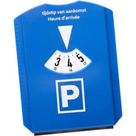 Disque de stationnement 3-en-1 avec racleur - 15,5 x 12 cm - Bleu - Accessoire auto (1/5)