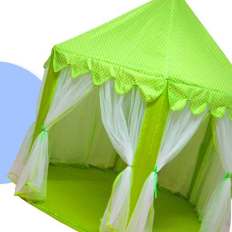 Tente d'intérieur élégante et anti-moustiques pour enfants, idéale pour dormir et jouer dans un château de princesse, verte, pour 2 personnes. (1/5)