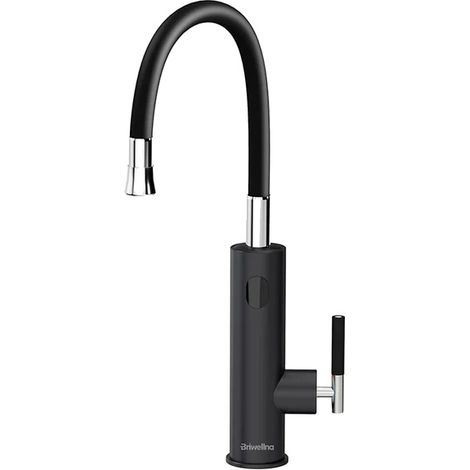 Grifo eléctrico, caño universal, calentamiento instantáneo de agua, negro universal, UE, negro universal, UE-a (1/2)
